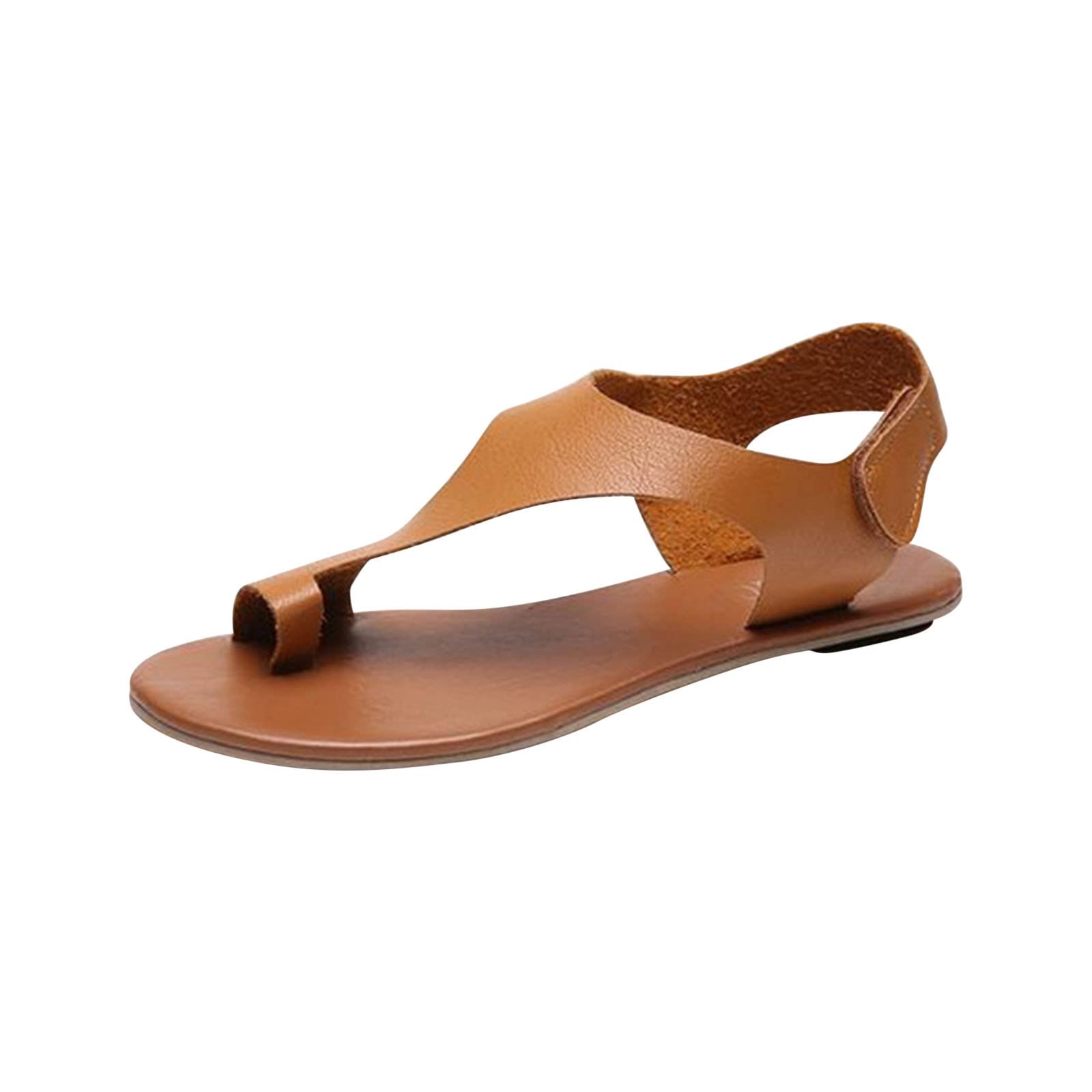 Women's Comfortable Thong Sandals - Summer Casual Roman Flat Sandals with Ankle Strap | Vintage Slingback Shoes for Beach, Walking & Daily Wear