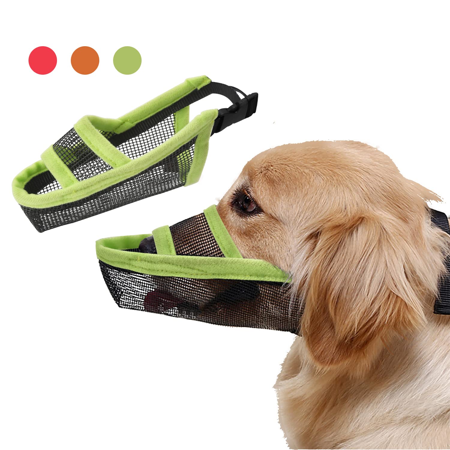TANDD Breathable Air Mesh Dog Muzzle for Small, Medium & Large Dogs - Anti Biting, Anti Barking, Drinkable Pet Muzzle for Training & Grooming - Perfect for Walks, Vet Visits & Socialization