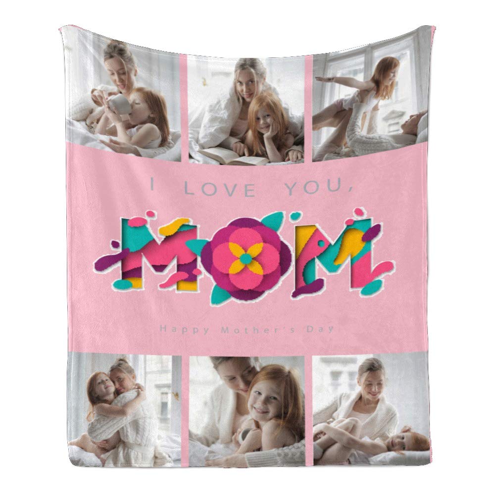 Custom Photo Blanket - Personalized Fleece Throw Blanket with 6 Pictures | Super Soft 50x60 Inch Blanket for Couch, Sofa & Bed | Perfect Gift for Anniversary, Birthday & Home Decor