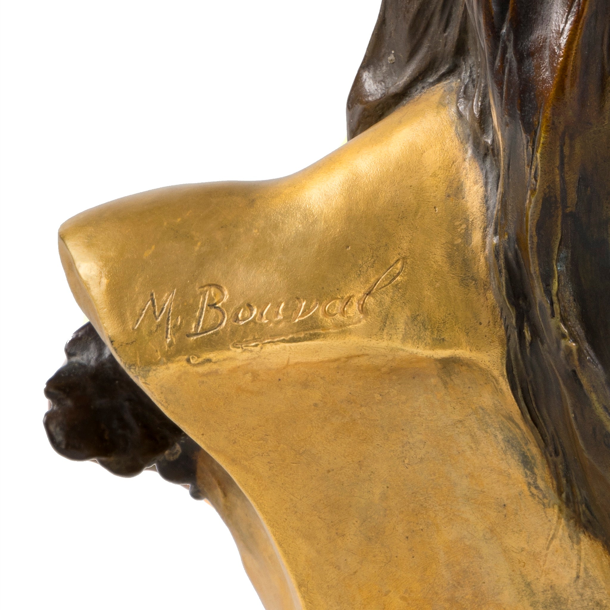 Antique Maurice Bouval Ophelia Bronze Sculpture - French Art Nouveau Statue for Home Decor, Office & Garden