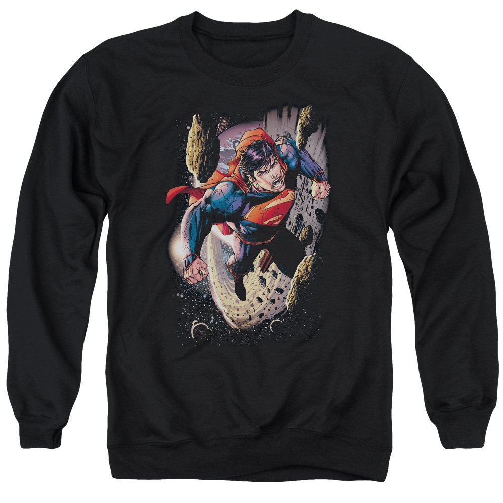 Superman Orbit Unisex Crewneck Sweatshirt for Men & Women - Comfortable Casual Pullover for Everyday Wear, Lounge & Street Style