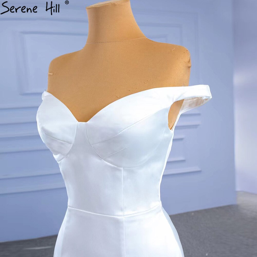 Serene Hill White Mermaid Wedding Dress 2025 | Elegant Sexy Sweetheart Bride Gown HM67299 | Custom Made for Beach Weddings, Vow Renewals & Romantic Ceremonies