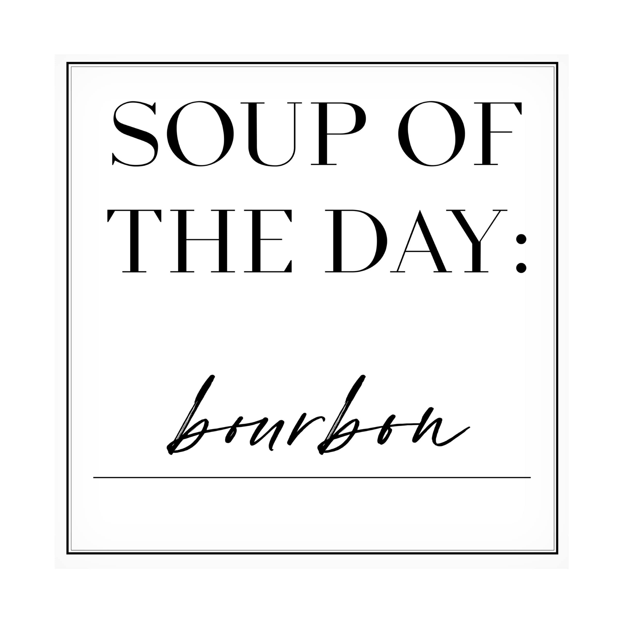 Trademark Fine Art 'Soup Du Jour I' Canvas Wall Art by Anna Hambly - Perfect for Kitchen, Dining Room & Restaurant Decor