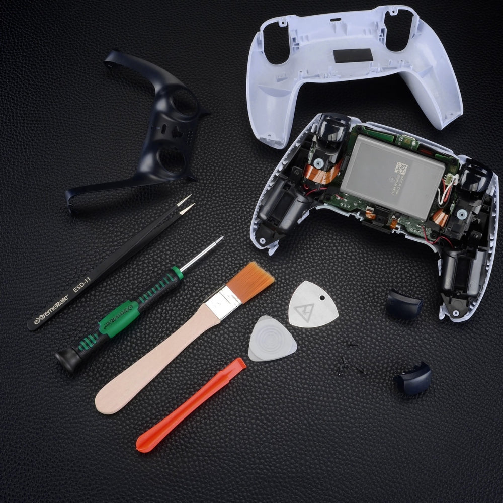 eXtremeRate PS5 Controller Repair Kit - Cross Screwdriver, Screws, Tweezers, Prying Tool & Cleaning Brush | Professional Gaming Accessories for DIY Maintenance & Controller Modding