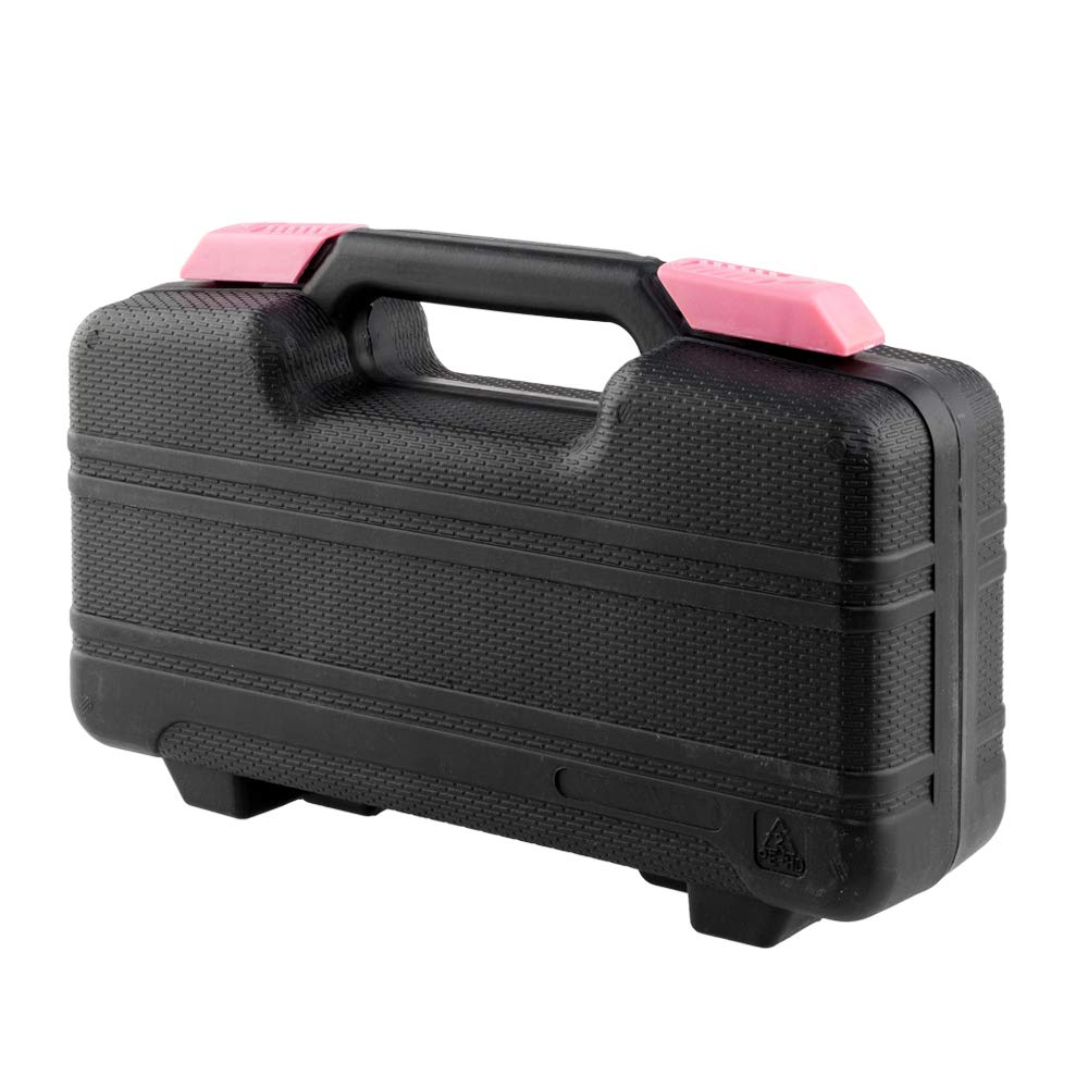 39-Piece Household Tool Kit Set with Plastic Storage Case - Pink - Essential Hand Tools for Homeowners, DIYers & Handymen - Perfect for Home Repairs, Maintenance & DIY Projects