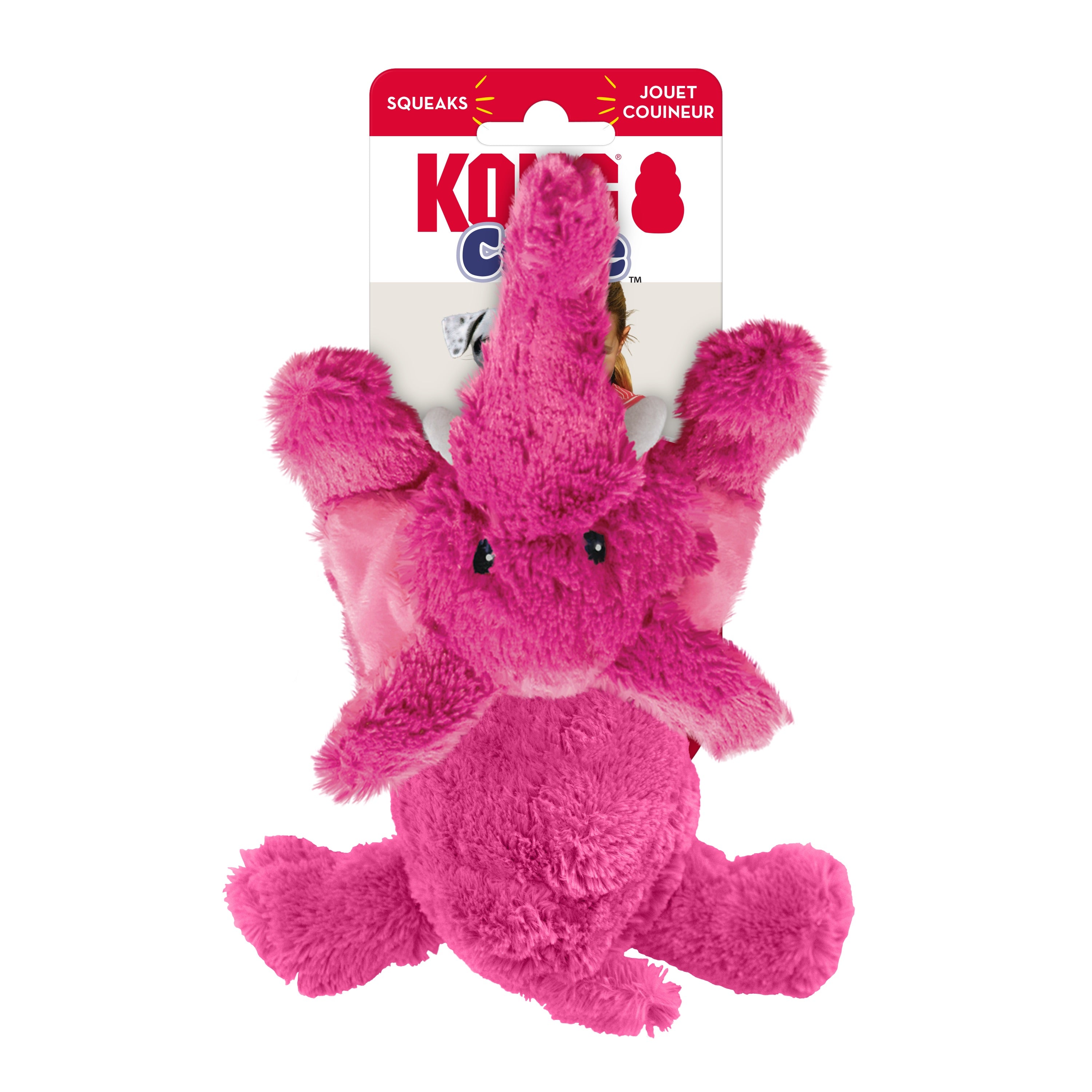 KONG Cozie Elmer Plush Dog Toy - Soft & Durable Chew Toy for Small & Medium Dogs - Perfect for Playtime, Training & Cuddling at Home or Outdoors