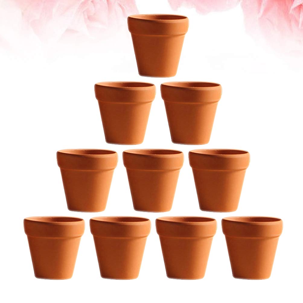 Totority 20pcs Red Terracotta Flower Pots with Drainage Holes - Clay Planters for Cacti & Succulent Plants - Perfect for Indoor Herb Gardens, Windowsill Decor & Outdoor Plant Displays