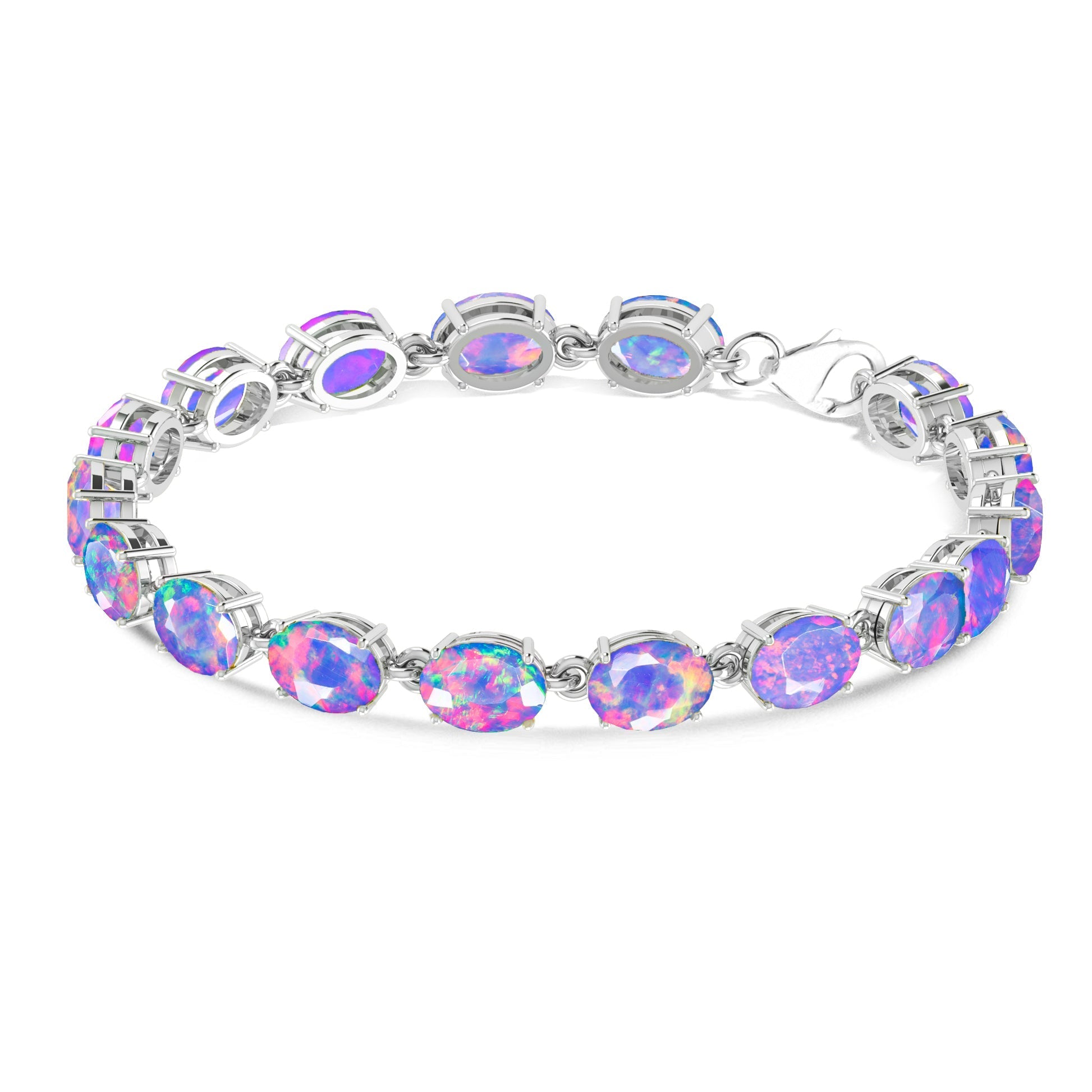 Natural Lavender Fire Opal Gemstone Tennis Bracelet for Women - Elegant Jewelry Gift for Wedding, Anniversary & Special Occasions