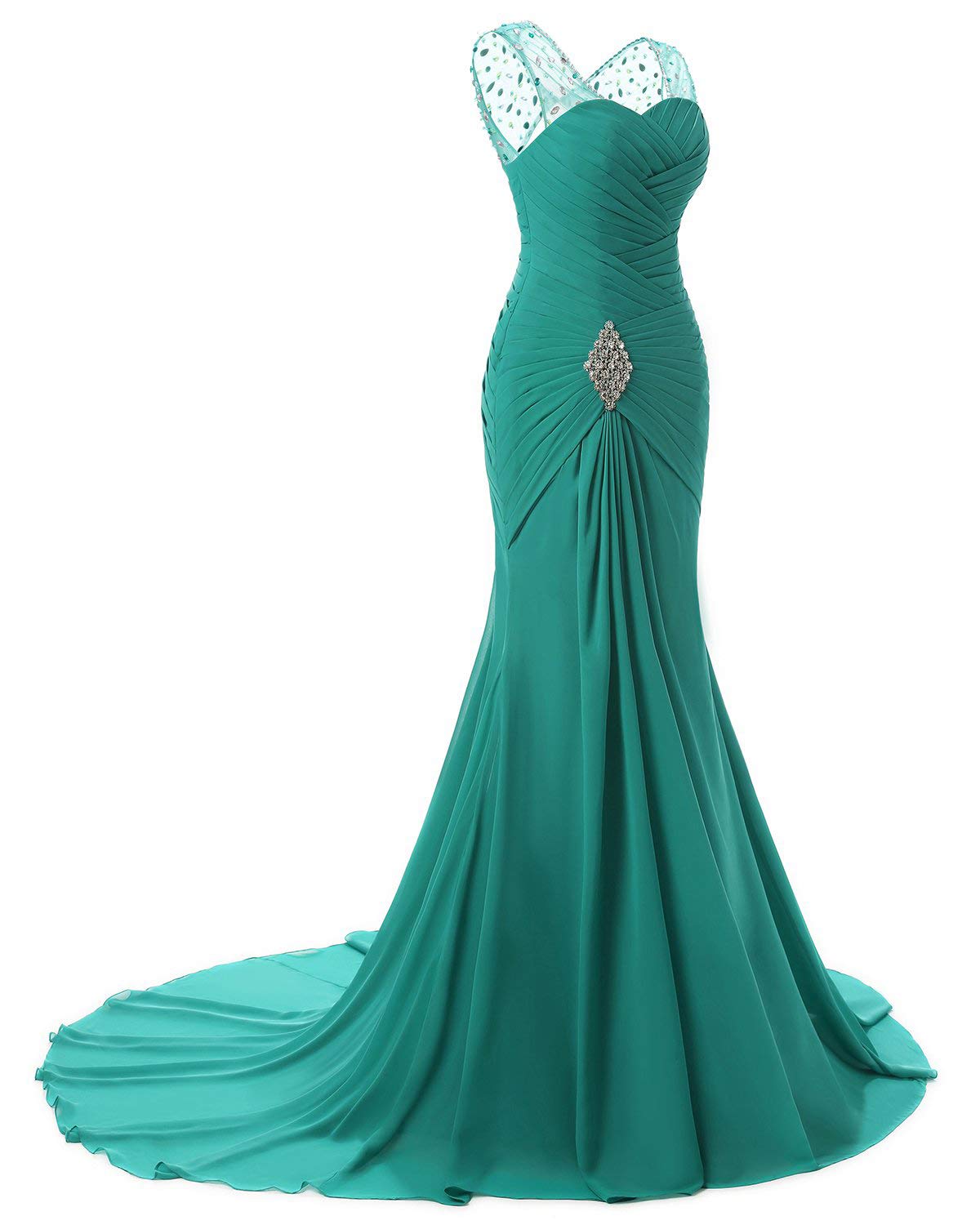 Monalia Women's Chiffon Bridesmaid Dress - Long V-Neck Evening Party Gown (B24, Black, Size 22) | Perfect for Weddings, Proms & Formal Events
