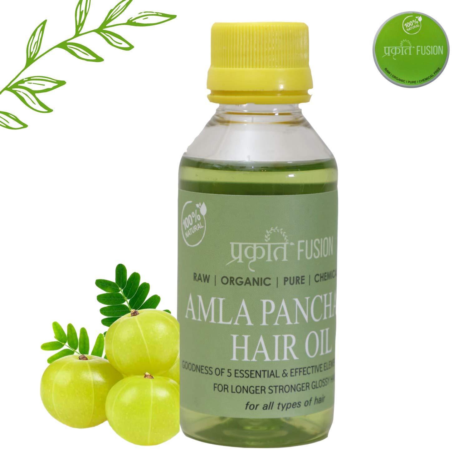 Prakrati Fusion Amla Panchang Hair Oil - Pure, Organic & Chemical Free for Hair Growth, Scalp Care & Shine - Perfect for Daily Hair Treatment & Ayurvedic Hair Care Routine