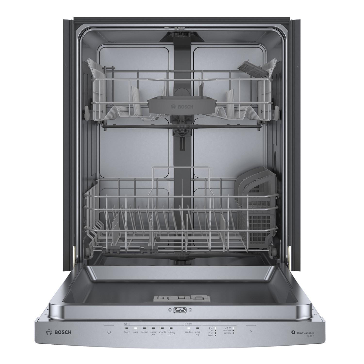 Bosch 24 Inch Smart Dishwasher with Stainless Steel Tub - SHS53C75N | Home Connect Enabled | Perfect for Large Families & Entertaining Guests