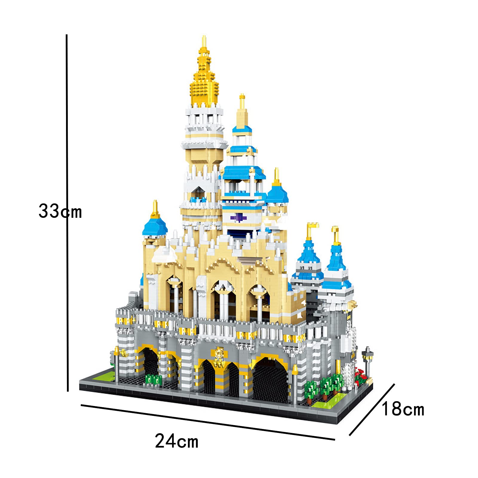 5297Pcs SXPC World Architecture Amusement Park Big Dream Castle DIY Micro Building Blocks Set - Creative STEM Toy for Kids & Adults - Perfect for Birthday Gifts, Home Decoration and Collector's Display