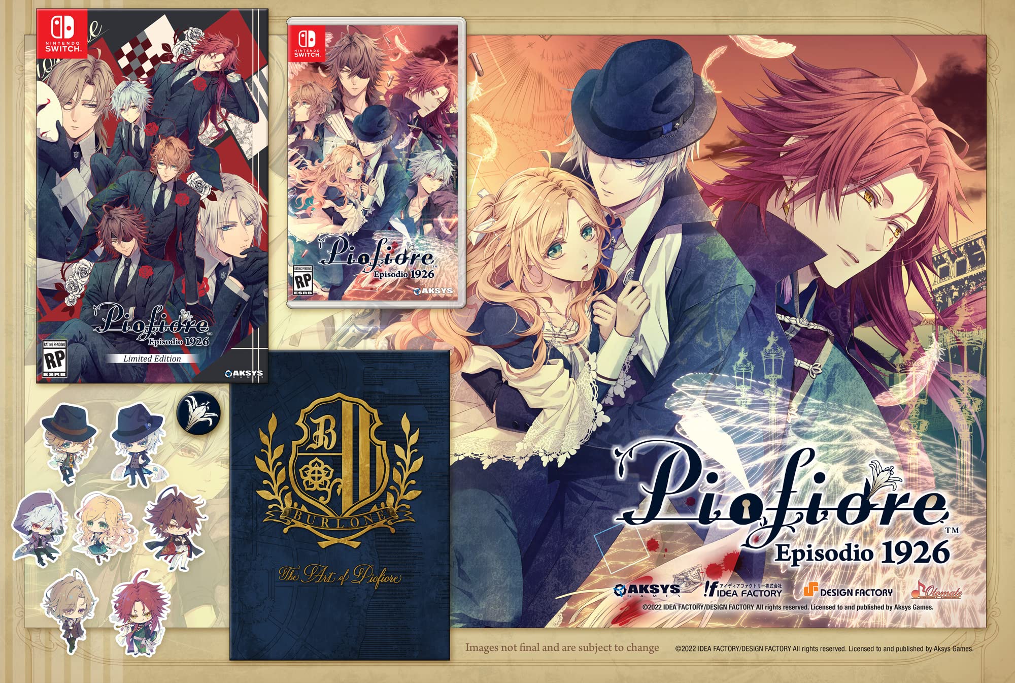 Piofiore: Episode 1926 Limited Edition - Nintendo Switch Game | Otome Visual Novel Adventure for Anime Fans | Perfect for Gaming Nights & Collector's Display