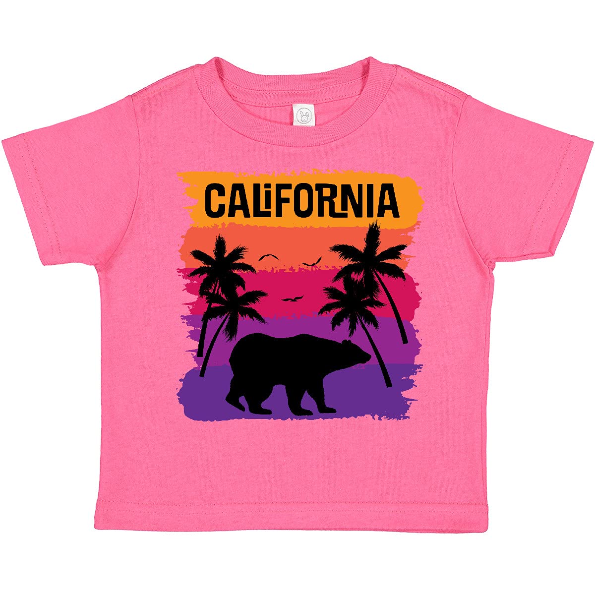Inktastic California Sunset Vacation Beach Toddler T-Shirt - Cute Summer Graphic Tee for Boys & Girls - Soft Cotton Kids Shirt for Beach Trips, Family Vacations & Outdoor Adventures