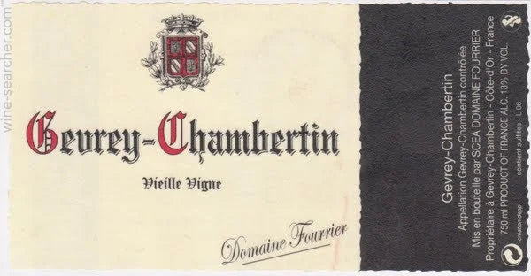 2022 Domaine Fourrier Gevrey-Chambertin Vieille Vigne Red Wine - Premium French Burgundy Pinot Noir for Fine Dining & Wine Collecting