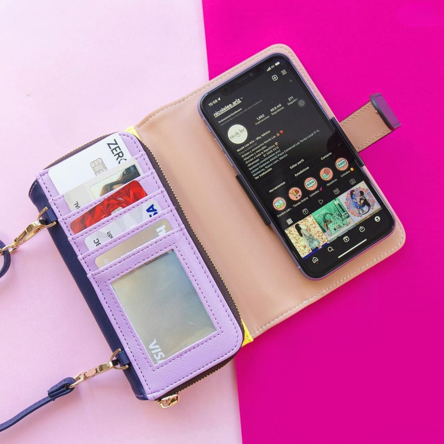 Stylish Trifold Phone Case with Crossbody Wallet - Perfect for Hands-Free Convenience While Shopping, Traveling, or Running Errands