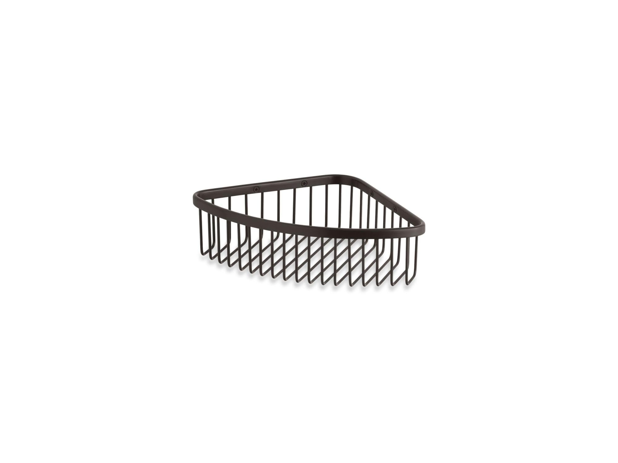 Kohler K-1898-2BZ Oil-Rubbed Bronze Small Shower Basket - Rustproof Bathroom Storage Organizer for Shampoo, Soap & Toiletries - Perfect for Compact Showers & Bath Spaces