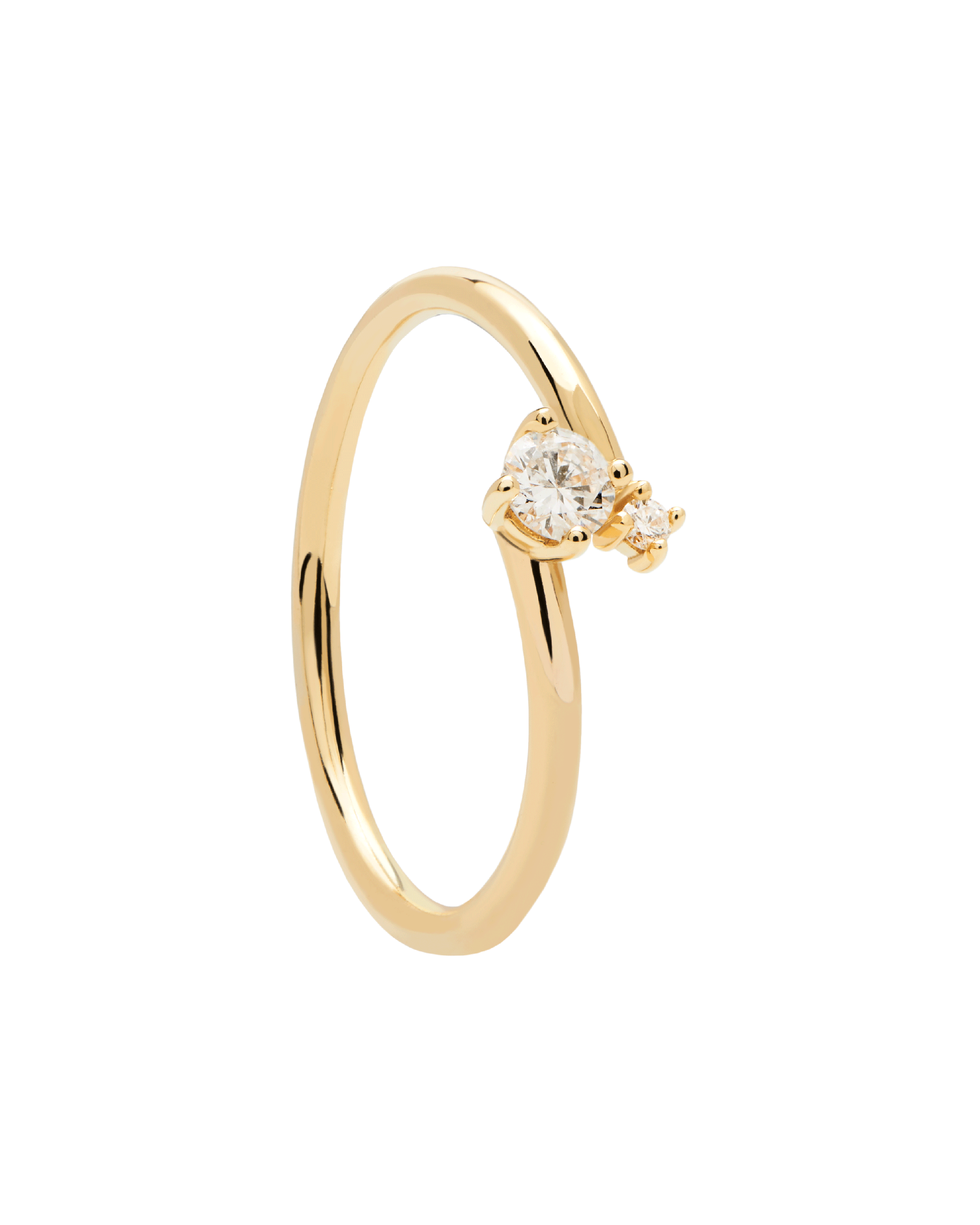 Elegant Diamond and Gold Duo Ring for Women - Perfect for Weddings, Anniversaries & Special Occasions