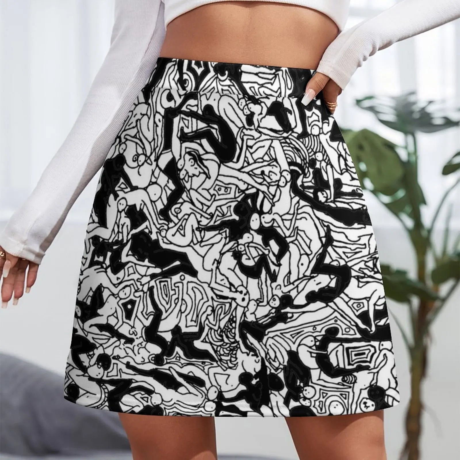 Dragon Print Mini Skirt for Women - Summer Party Dress, Luxury Evening Outfit & Festival Clothing | Perfect for Nightclubs, Weddings & Beach Vacations