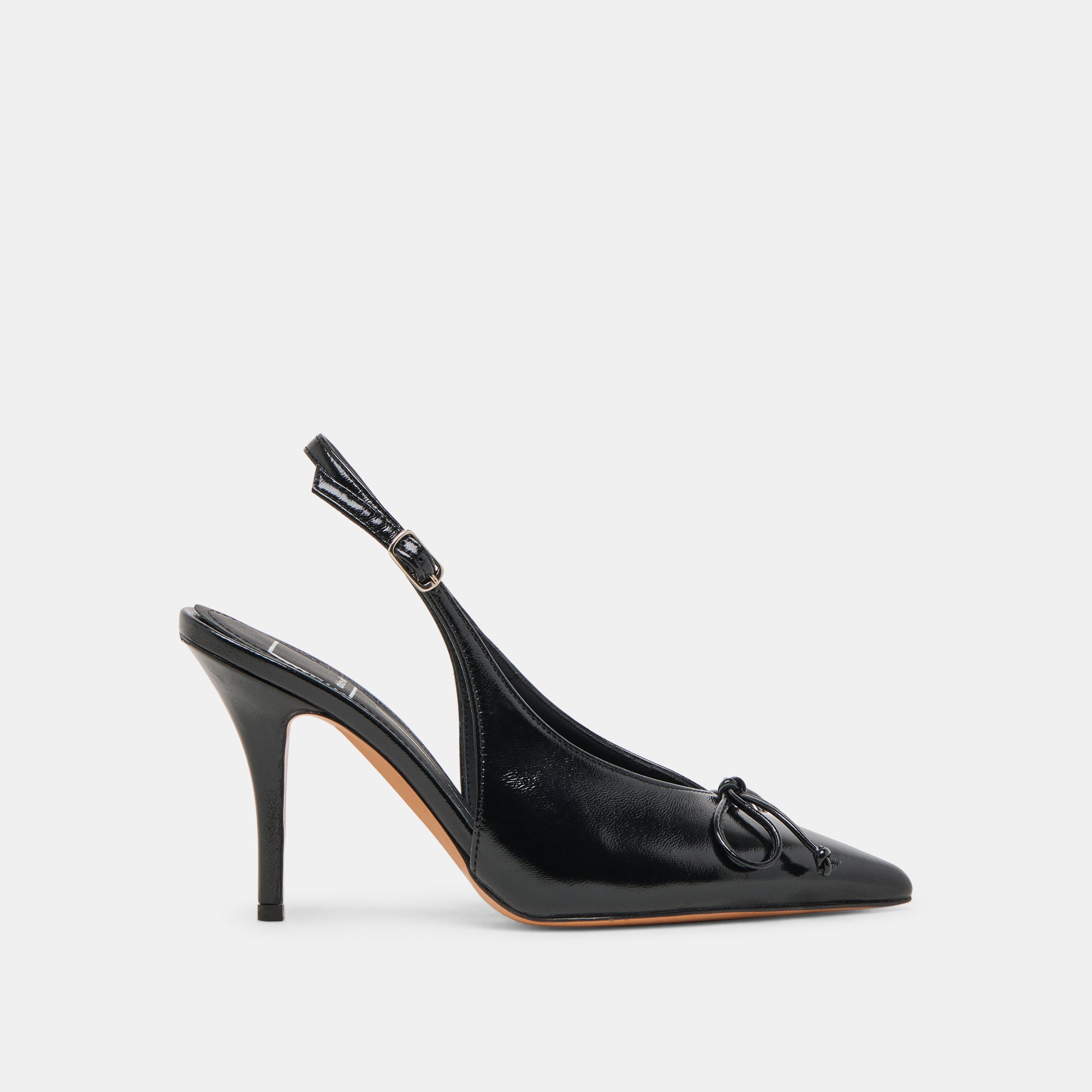 GEENA Women's Black Leather High Heels - Stylish & Comfortable Dress Shoes for Work, Party & Evening Events