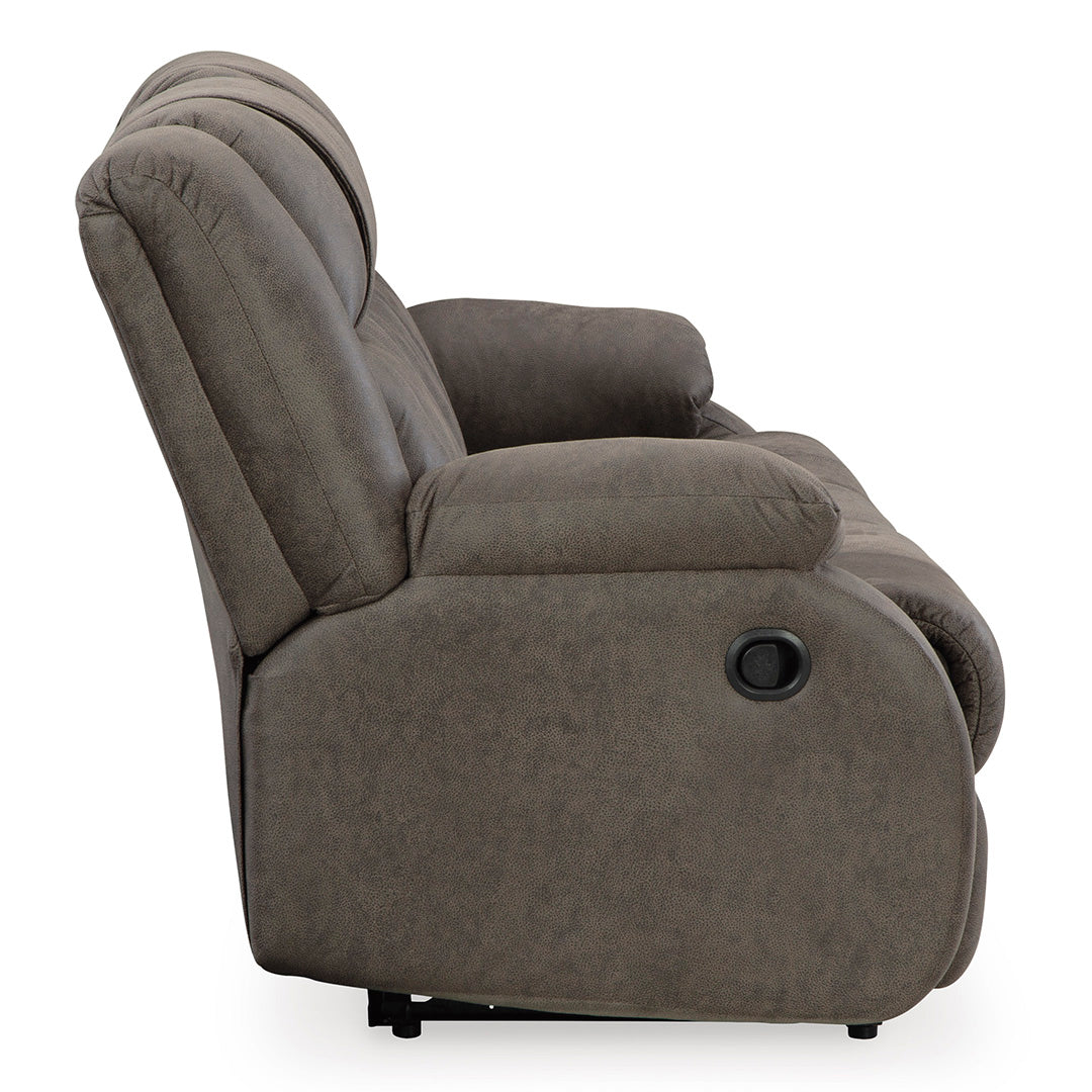 First Base Reclining Sofa - 3-Seater Power Recliner with USB Charging, Lumbar Support & Cup Holders | Modern Living Room Furniture for Home Theater & Family Relaxation
