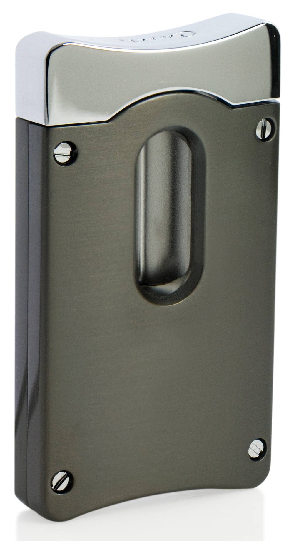 Premium Caseti Wedge V Cigar Cutter in Gunmetal - Sharp Stainless Steel Blades for Perfect Cuts - Ideal for Cigar Enthusiasts & Gifts