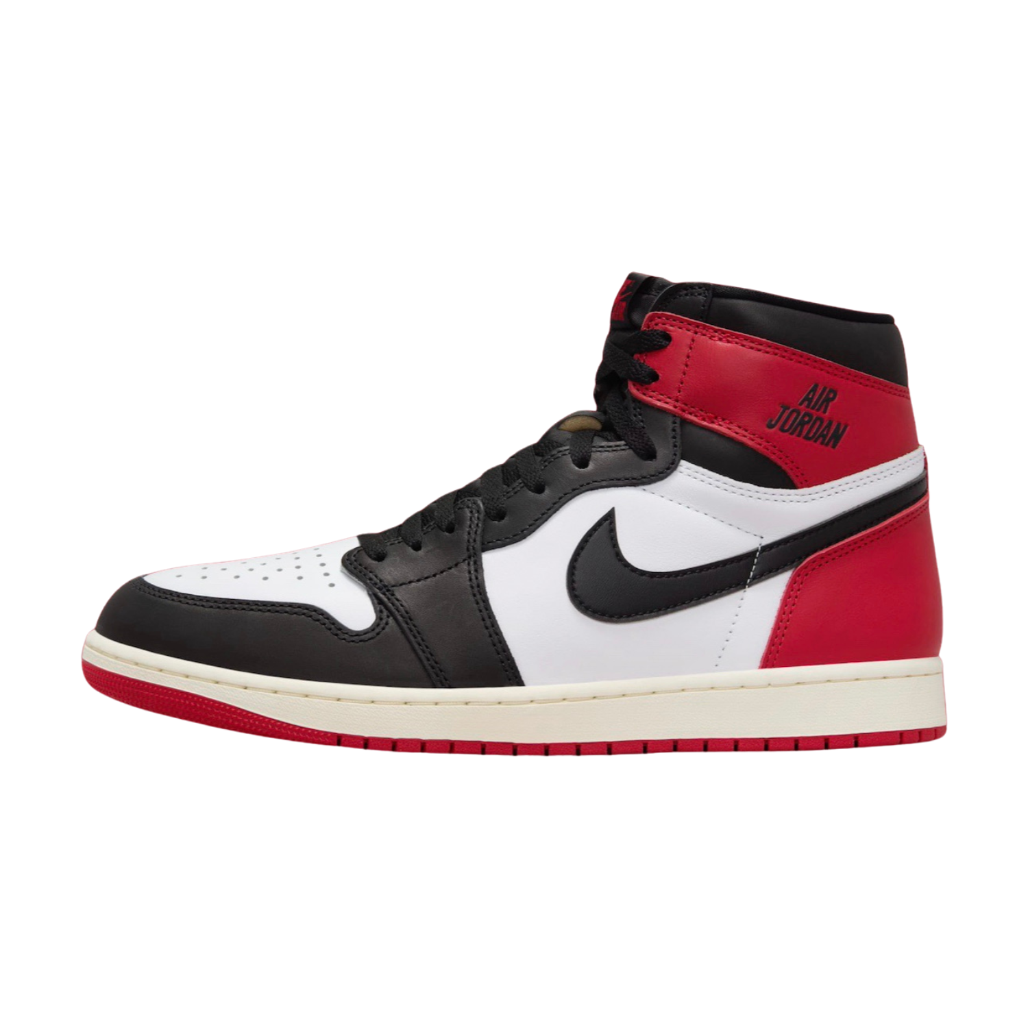 Air Jordan 1 Retro High OG Black Toe Reimagined Sneakers - Black, Varsity Red & White Basketball Shoes for Men | Perfect for Streetwear, Sneaker Collecting & Casual Fashion