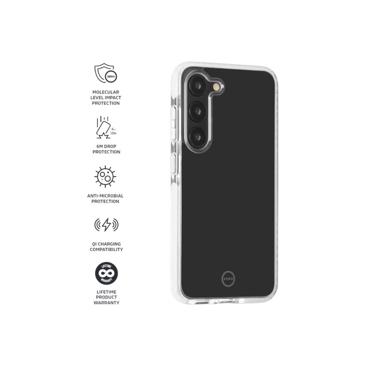 Impact Zero Clear Phone Case for Samsung Galaxy S23 - Slim Protective Cover for Everyday Use & Travel