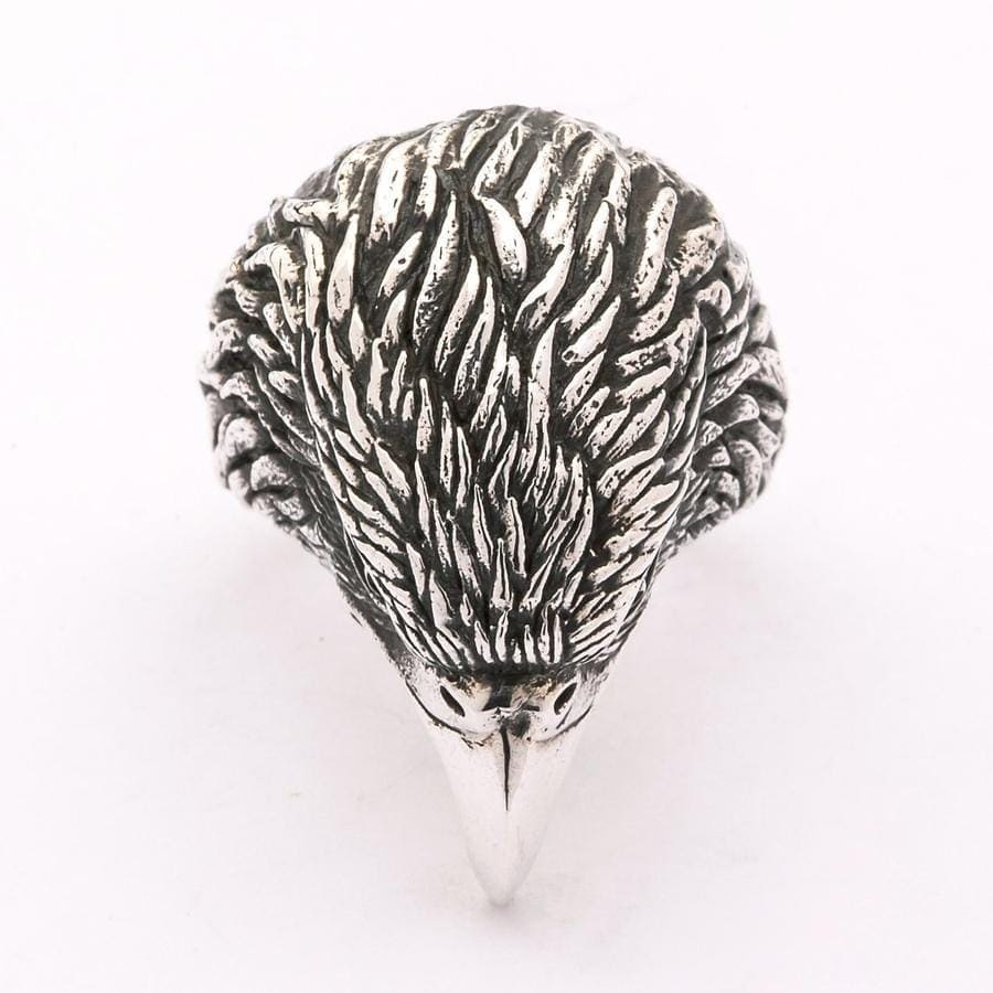 Harley Eagle Head Biker Ring - Sterling Silver Men's Jewelry for Motorcycle Riders - Perfect for Biker Gifts, Motorcycle Events & Everyday Wear