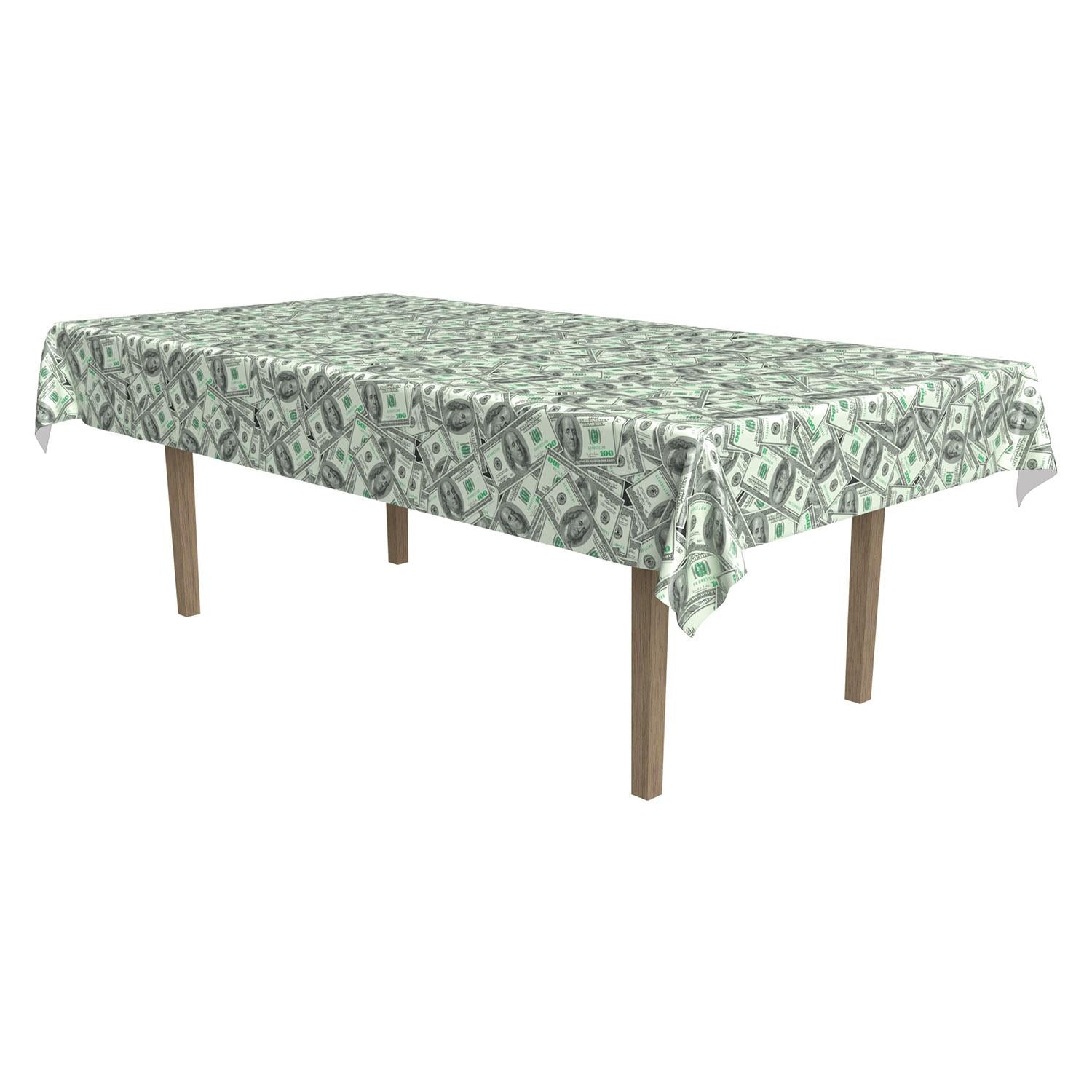 Beistle Big Bucks Party Tablecover - 12 Pack | Premium Disposable Table Cover for Birthday, Casino, and Themed Parties | Perfect for Decorations and Events