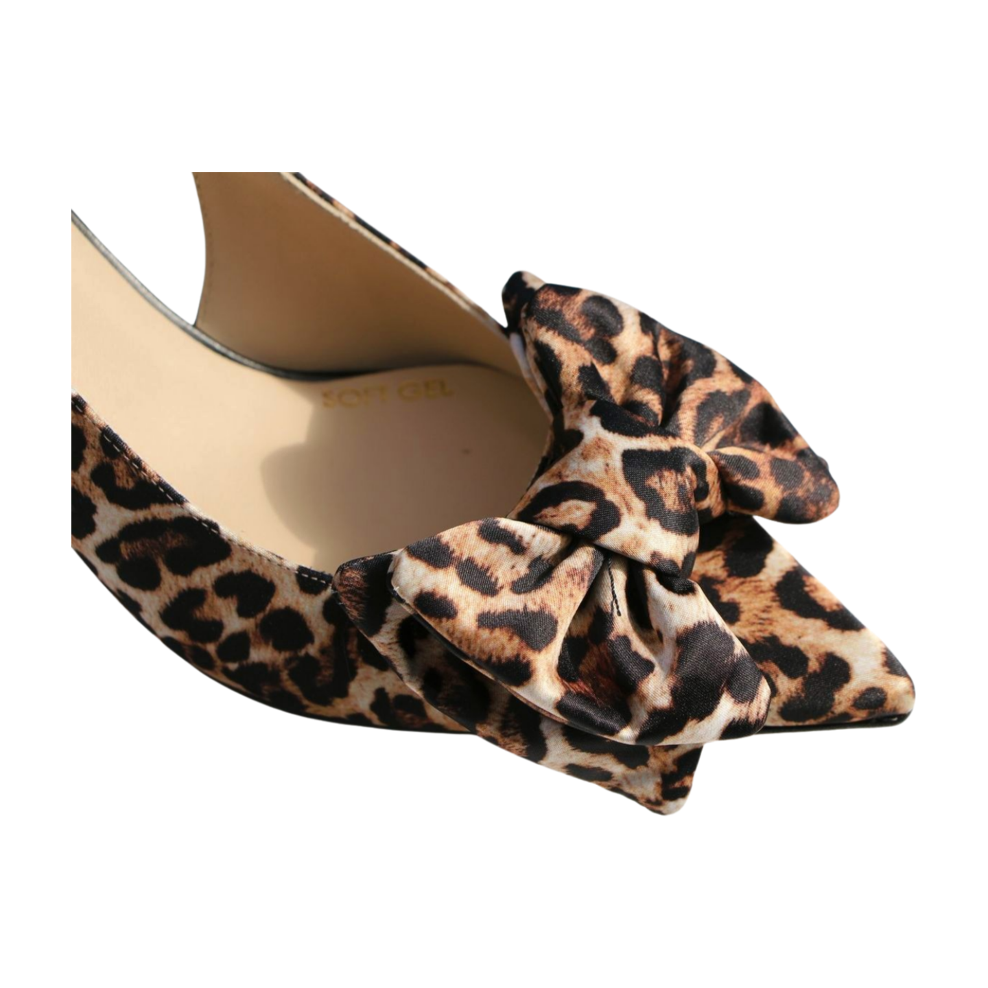MARIAN Women's Leopard Print Slingback Heels with Bow - Stylish Dress Shoes for Party, Wedding & Evening Occasions