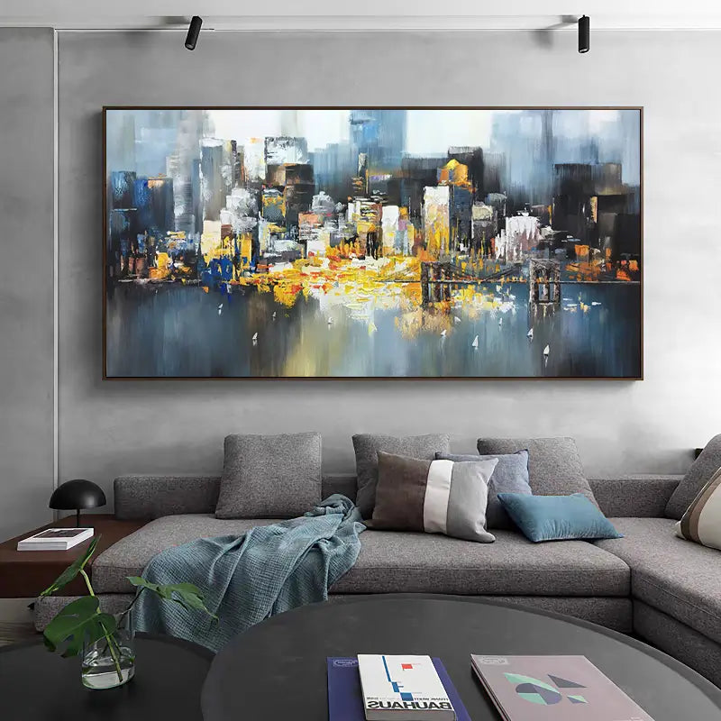 Urban Landscape Painting #UL 003 - Modern Wall Art for Home & Office Decor - Perfect for Living Room, Bedroom or Workspace