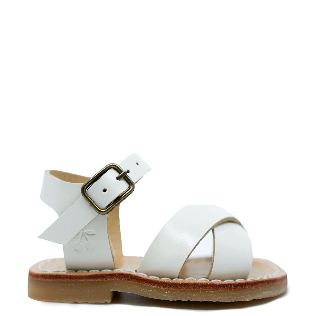 Bonpoint Ecru Baby Sandals for Girls & Boys | Soft Leather First Walkers | Comfortable & Stylish Infant Shoes for Outdoor Play, Beach & Special Occasions
