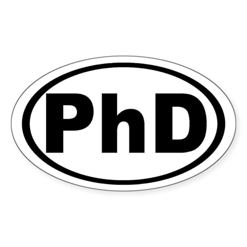 White - Phd Oval Sticker