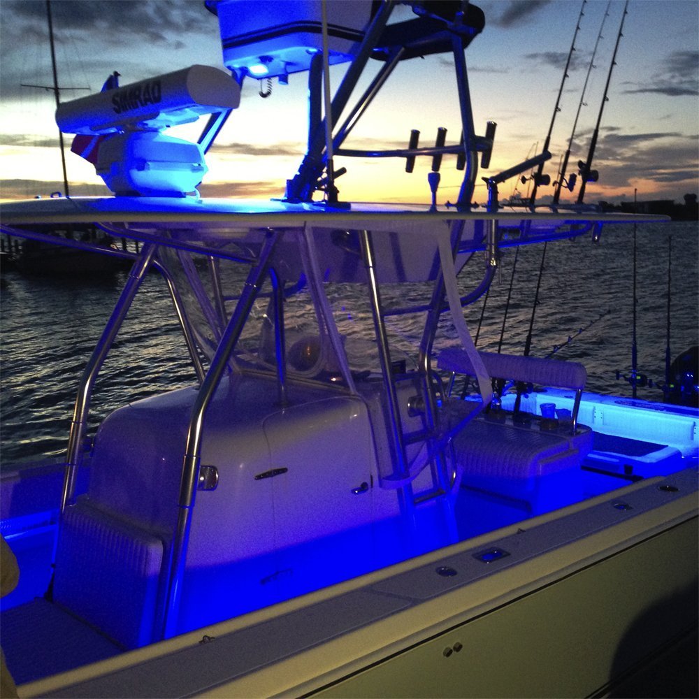 Lumitec Capri2 LED Flood Light - Flush Mount Dual Color White/Blue - Powder Coated Marine Grade Housing - Perfect for Boats, Docks, and Outdoor Lighting