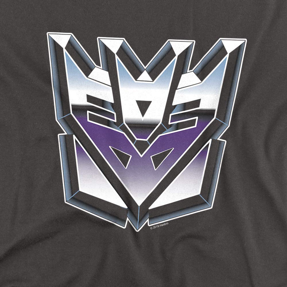 Transformers Decepticon Logo Graphic T-Shirt & Sticker Set - X-Large Charcoal - Officially Licensed Pop Culture Tee for Fans, Cosplay & Casual Wear