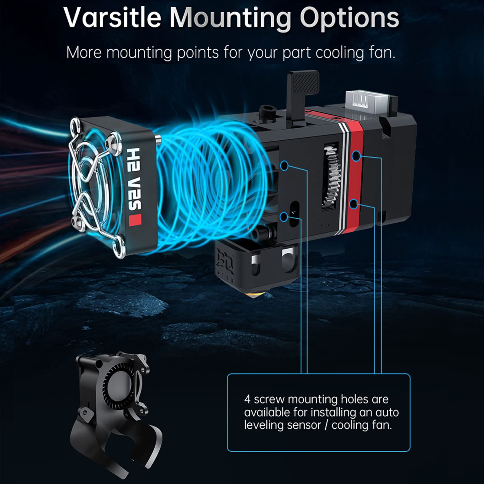 BIQU H2 V2S Direct Drive Extruder - Upgraded Dual Gear Extruder for BIQU BX, Creality Ender 3/5, CR-10, Anycubic Mega S & Geeetech 3D Printers | High Precision Filament Feeding for DIY 3D Printing Projects & Prototyping