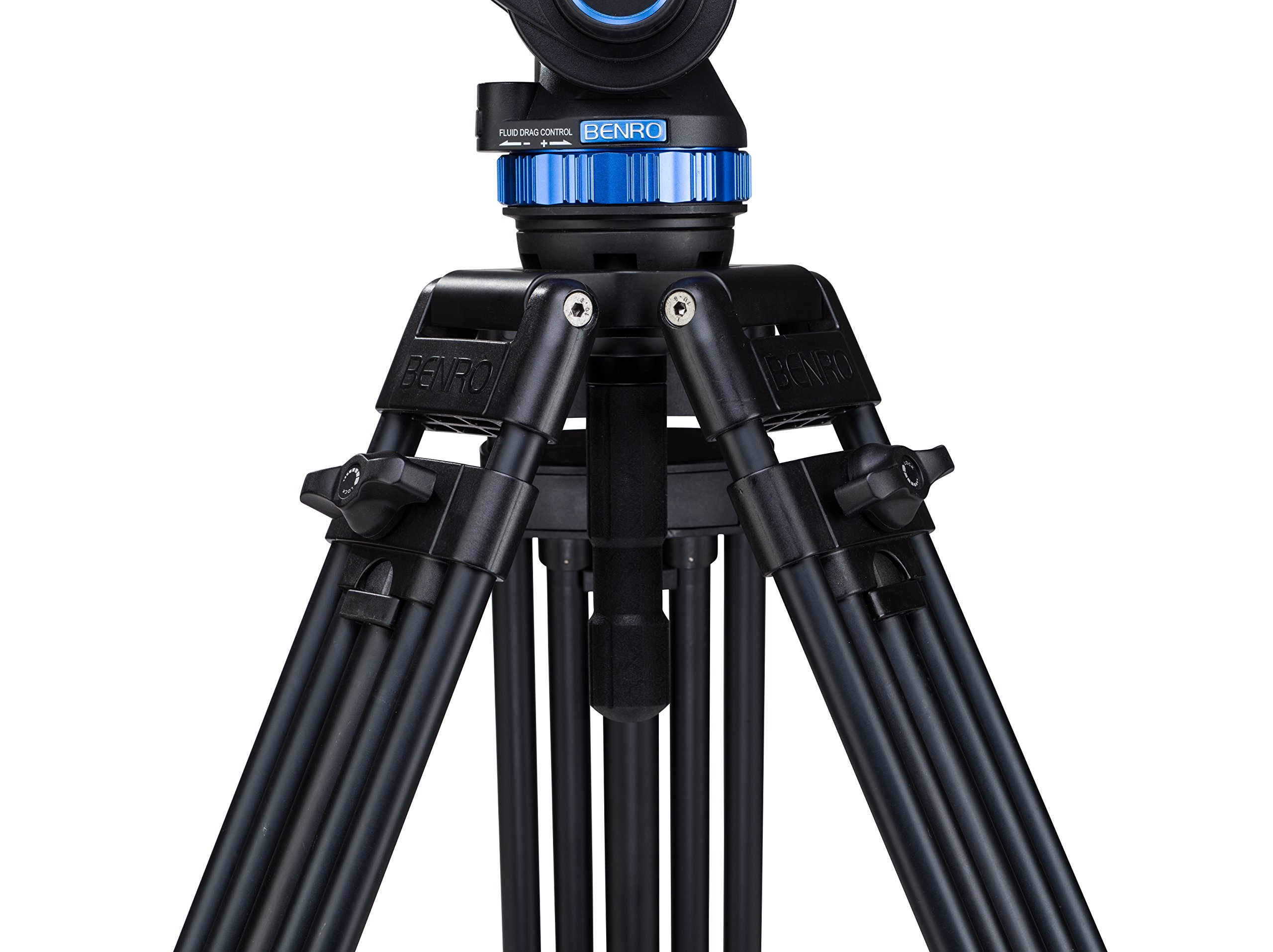 Benro A673TMBS8 S8 Tandem Video Tripod Kit (Black) - Professional Aluminum Tripod with Fluid Head for DSLR Cameras, Perfect for Filmmaking, Live Streaming & Outdoor Photography