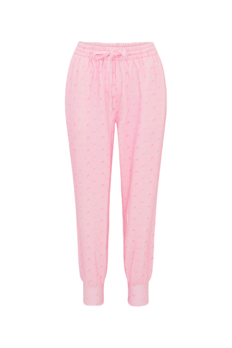 Lolana Floral Print Cotton Sweatpants for Women - Soft Lounge Pants with Elastic Waistband - Perfect for Yoga, Running, and Casual Wear
