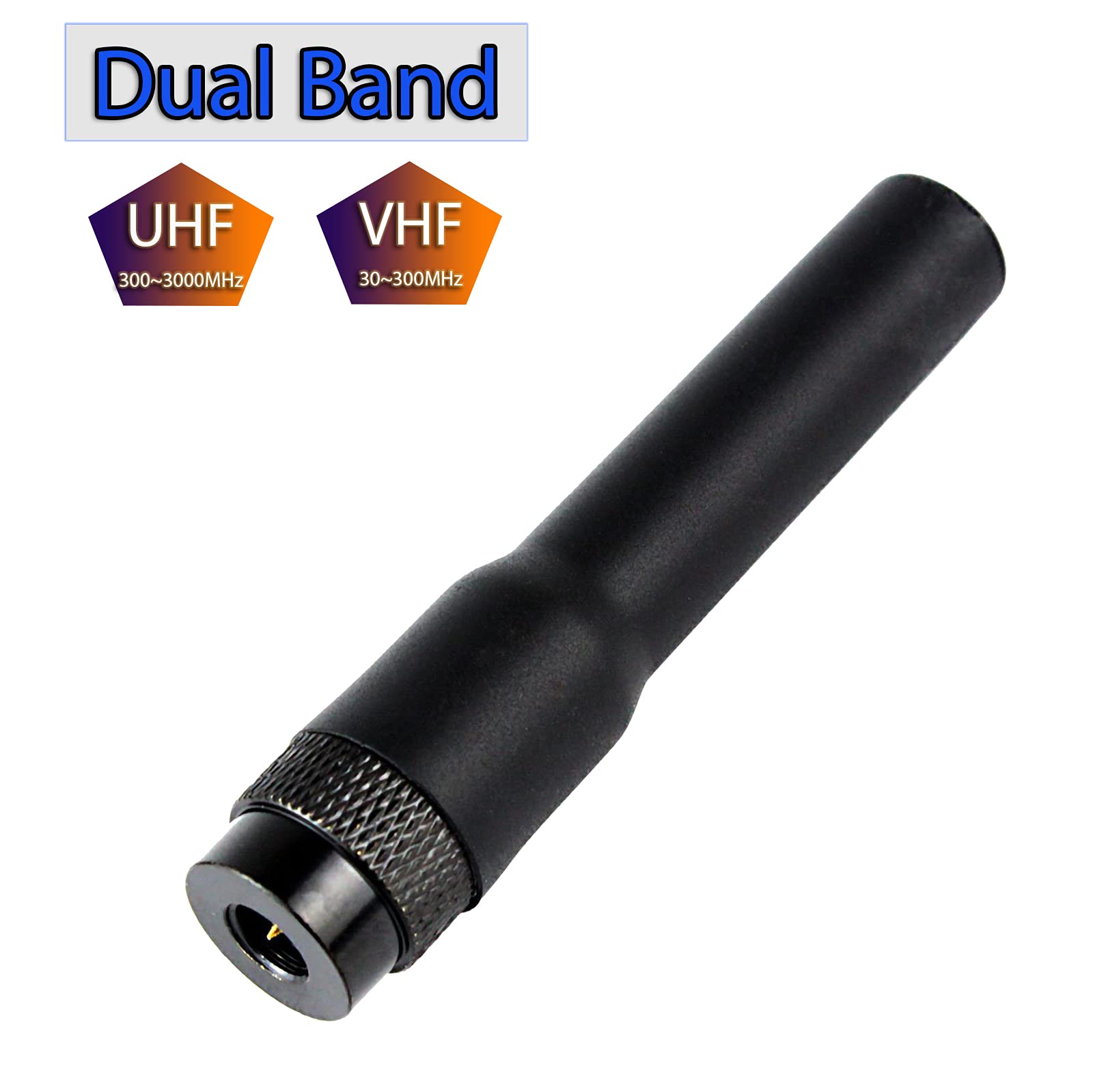 Retevis RT20 Walkie Talkie Antenna SMA-M Dual Band VHF/UHF 144MHz/430MHz - Compatible with Retevis RT1 RT3 RT3S RT87 RT81 RT82 RT83, Yaesu, Baofeng BF-UV3R, Tongfa, TYT, Wouxun Radios (1 Pack) - Perfect for Outdoor Adventures, Construction Sites, and Emergency Communication