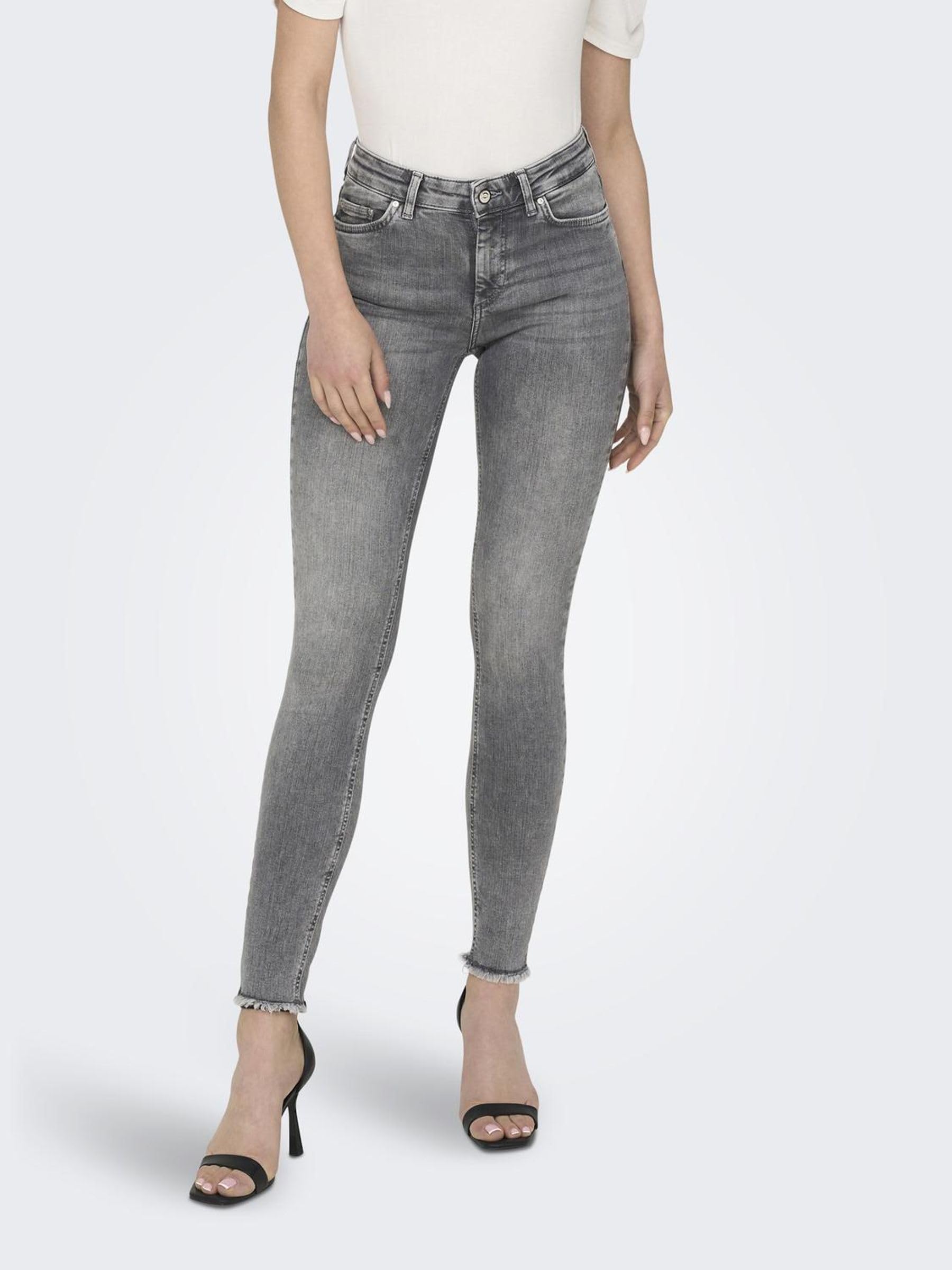 ONLY Women's High Waist Skinny Jeans - ONLBLUSH Medium Rise Stretch Denim Pants for Slim Fit | Perfect for Casual Outfits, Date Nights & Office Wear