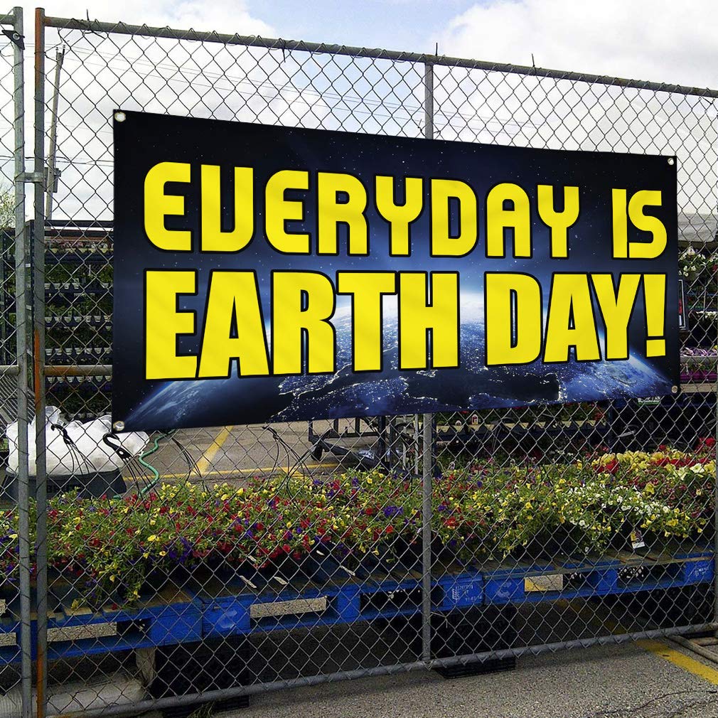 Vinyl Banner - Multiple Sizes (60x144 Inches) | Weatherproof Outdoor Advertising Sign with 10 Grommets | Perfect for Earth Day Events, Yard Signs, Industrial Use & Lifestyle Branding