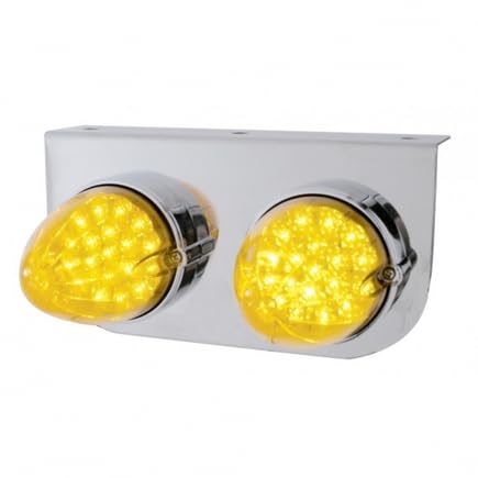 United Pacific 37894 LED Light Bracket with Amber Reflectors for Trucks & Trailers