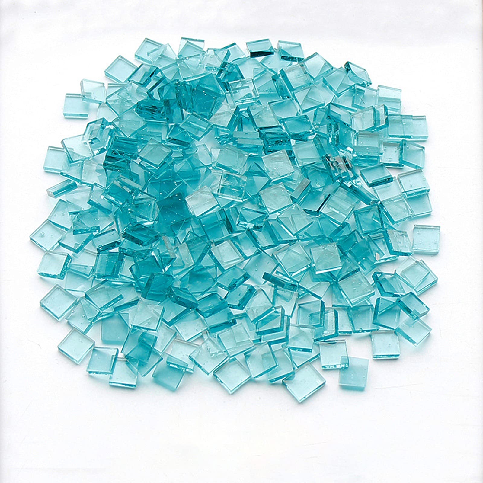 280-Piece Lake Blue Mica Glass Mosaic Tile Set (1x1cm) for DIY Home Decor, Crafts, Picture Frames & Flower Pots – Premium Decorative Tiles for Art Projects, Wall Decor & Tabletop Designs