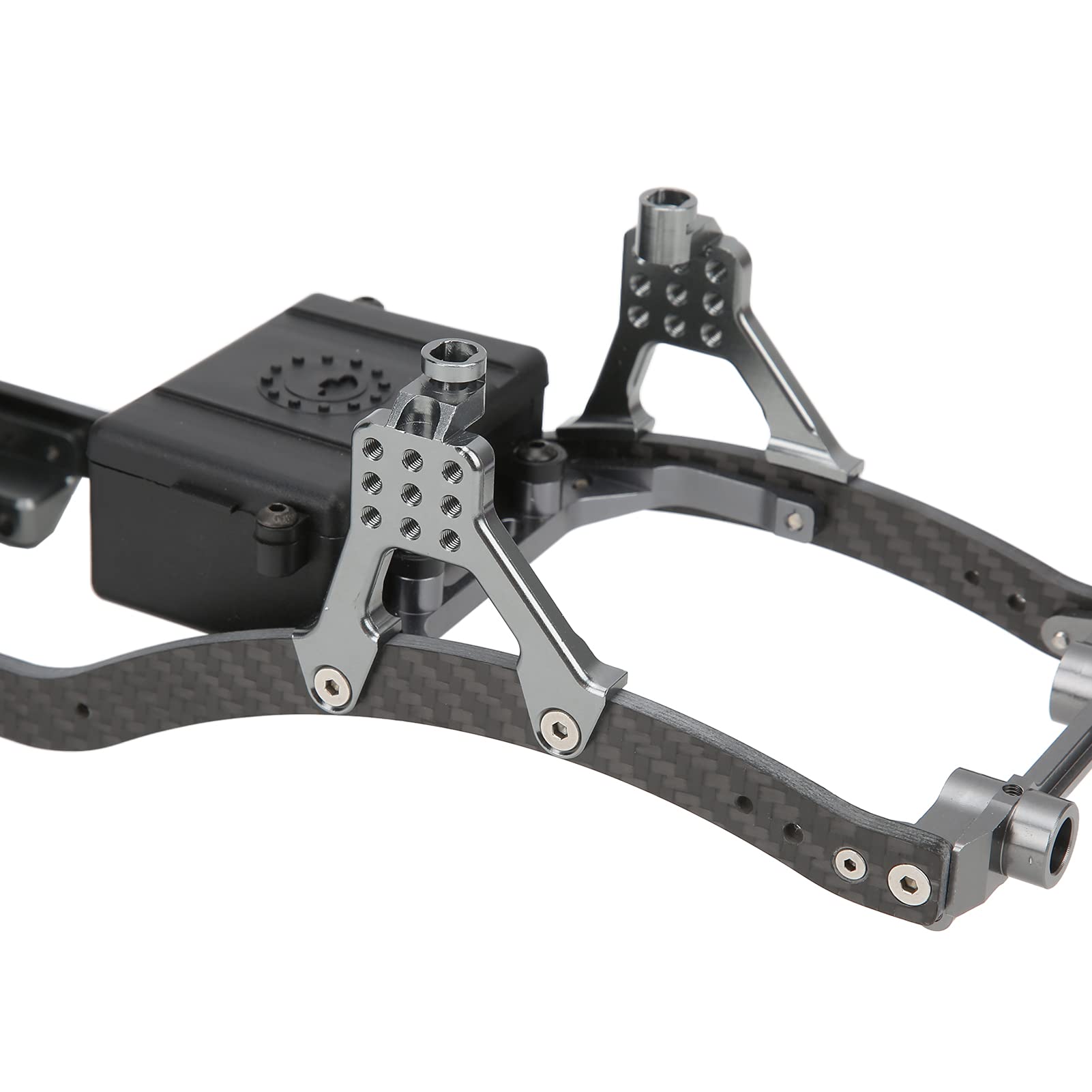 Tuzoo 313mm Wheelbase Heavy Duty Gear Box Chassis Frame for SCX10 1/10 Scale RC Crawler Car - Perfect for Off-Road Rock Crawling & Trail Adventures