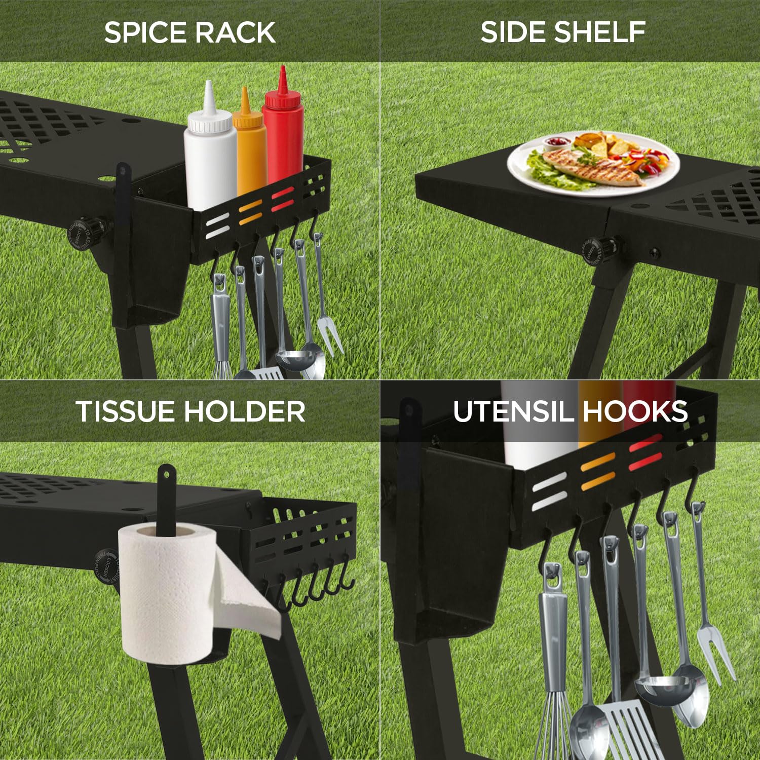 **Heavy Duty Griddle Stand for Blackstone 17 & 22 Inch Table Top Grill - Portable, Folding & Height Adjustable Legs - Perfect for Outdoor Cooking, Camping & Backyard BBQs**