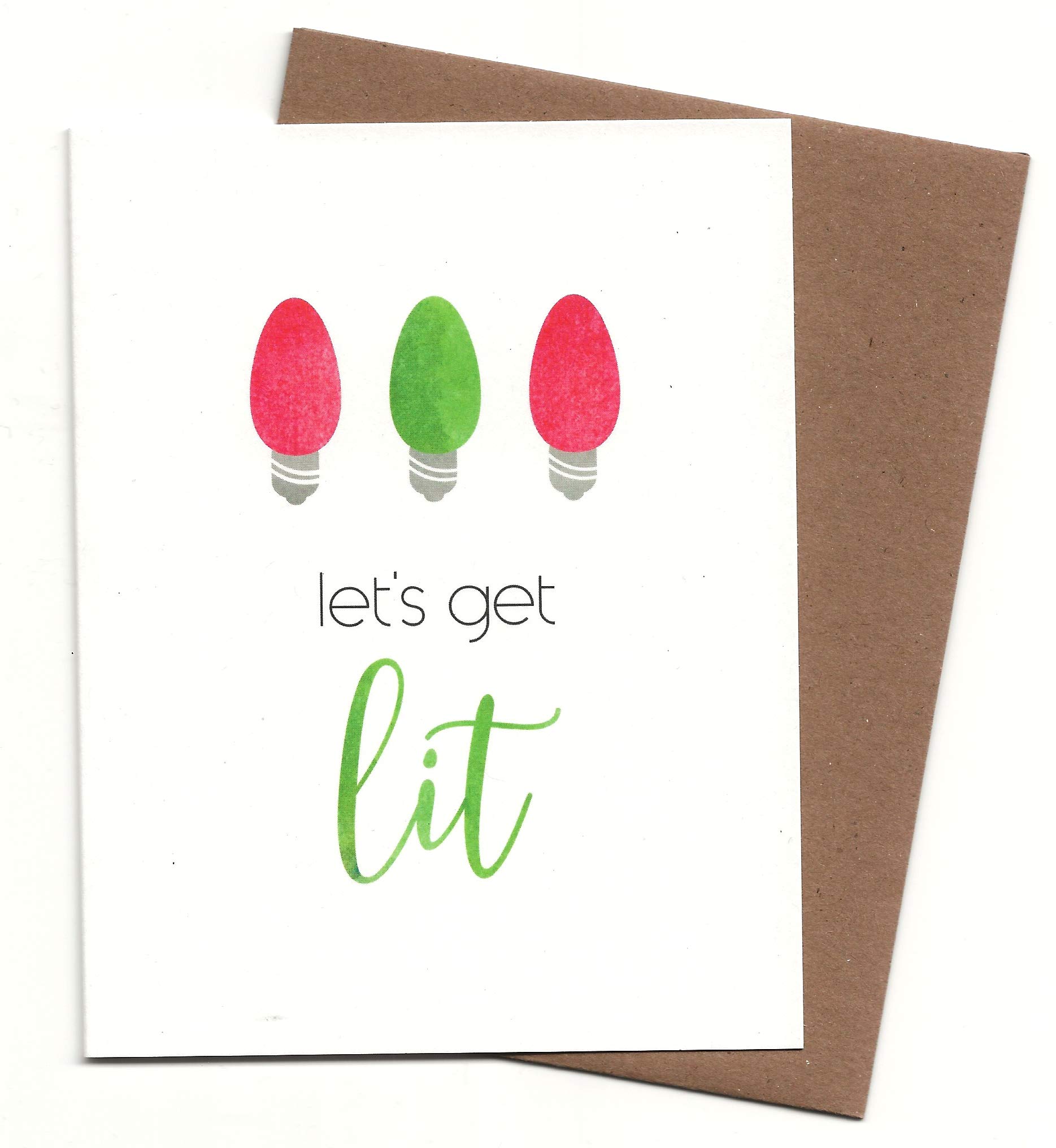 Funny Christmas Light Bulb Card - 4.25