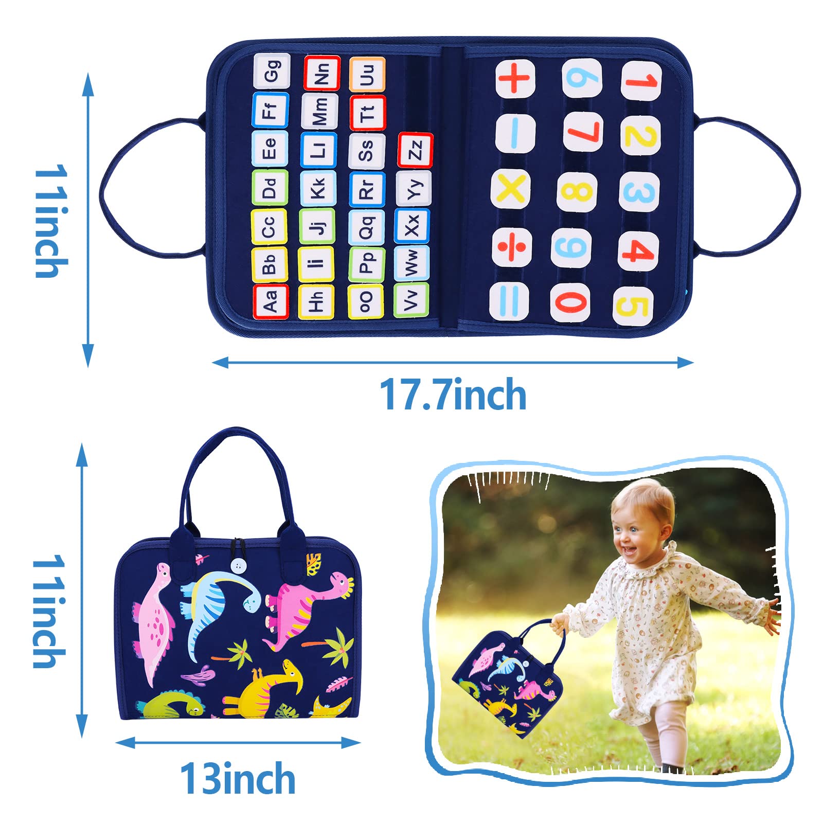 ABCDPP Montessori Busy Board - Sensory Toys for Toddlers, Fine Motor Skills Activity Board, Educational Learning Toys for Preschool Kids | Perfect for Travel, Home & Classroom Use