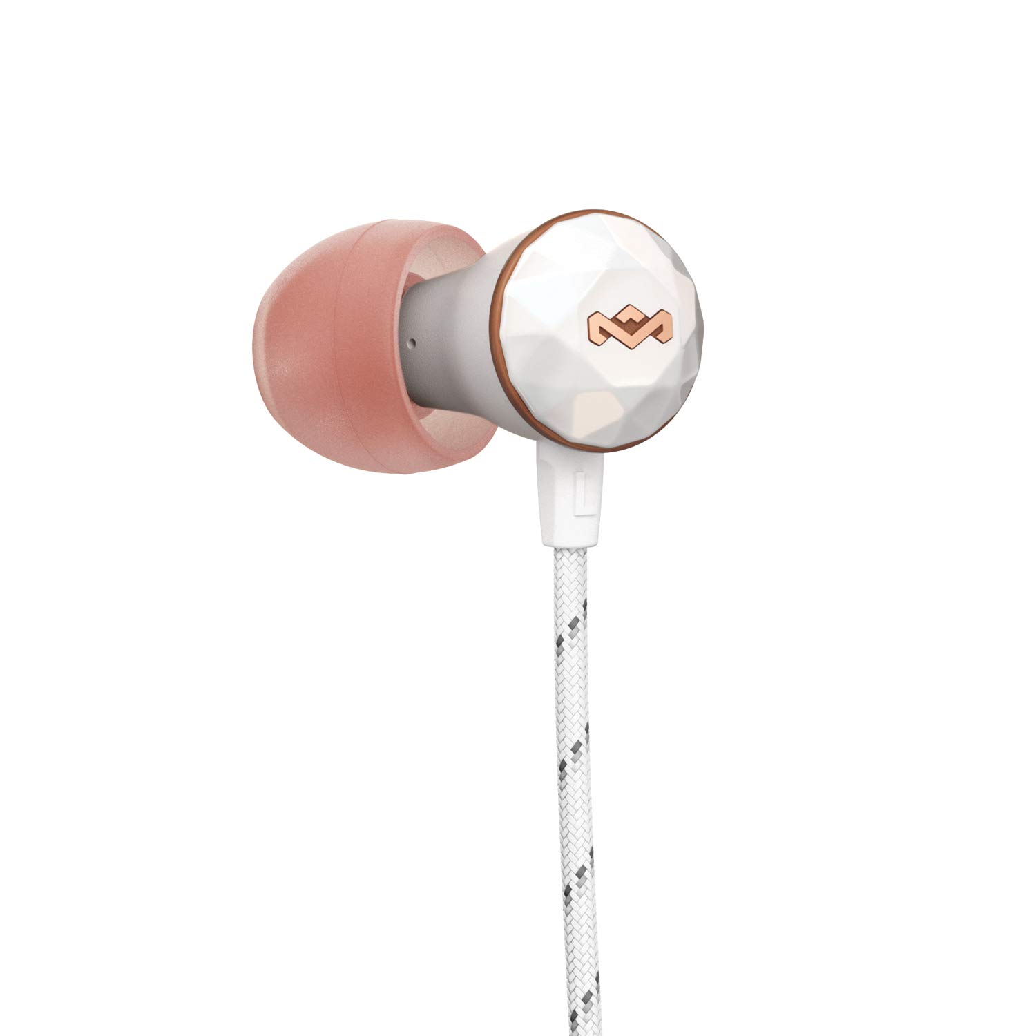 House of Marley Nesta Wireless Noise Cancelling Earbuds with Built-in Mic - Rose Gold Bluetooth Headphones for Travel, Work & Gym