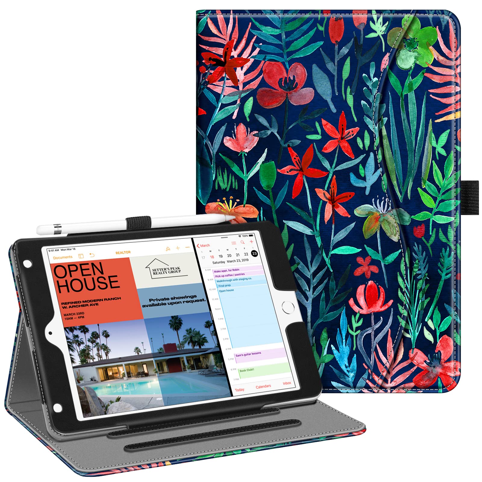 Fintie iPad Mini 5th Generation (2019) & iPad Mini 4 Case - 7.9 Inch Slim Protective Cover with Corner Protection, Multi-Angle Stand, Auto Sleep/Wake, Pencil Holder & Storage Pocket - Perfect for Work, School & Travel - Jungle Night Design